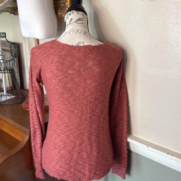 Women's Arizona Jeans Cable Knit Sweater - Rust - Picture 4 of 4